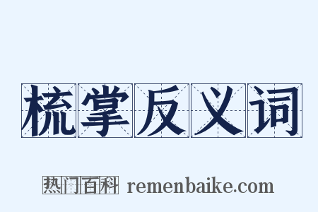 梳掌反义词是什么意思的图片